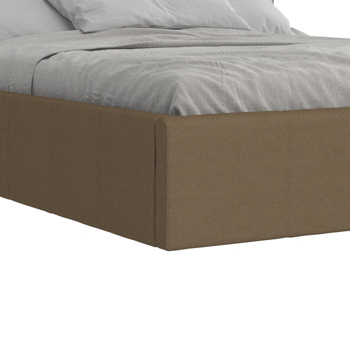 Кровать Инуа 160х200 темно-коричневого цвета с подъемным механизмом 