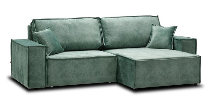 Угловой диван-кровать Фабио бирюзового цвета