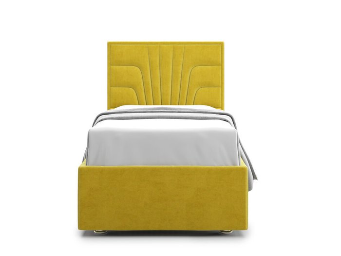 Кровать Premium Milana 90х200  с подъемным механизмом желтого цвета
