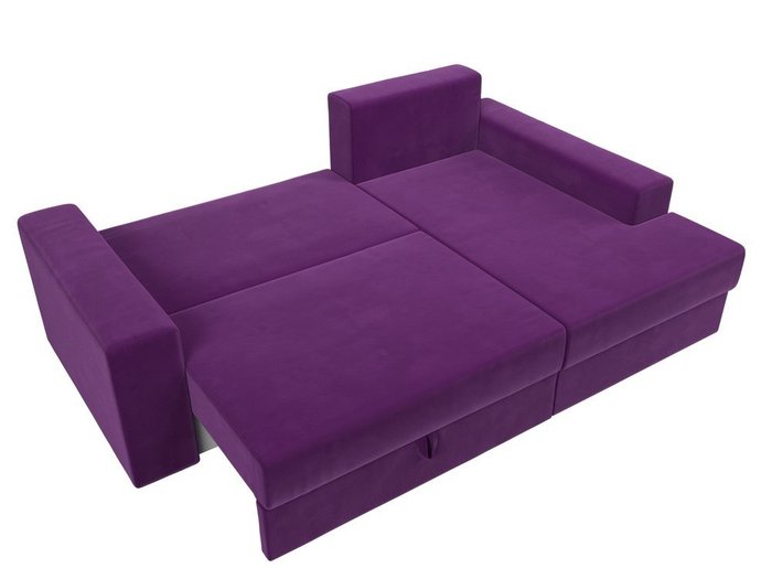 Угловой диван-кровать Мэдисон фиолетово-черного цвета