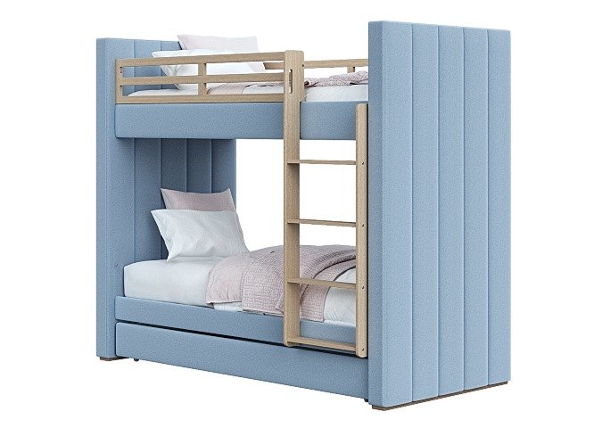 Двухъярусная кровать Cosy 90х200 голубого цвета