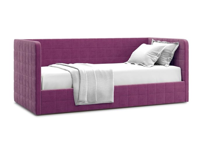Кровать с подъемным механизмом Brenta 120х200 фиолетового цвета