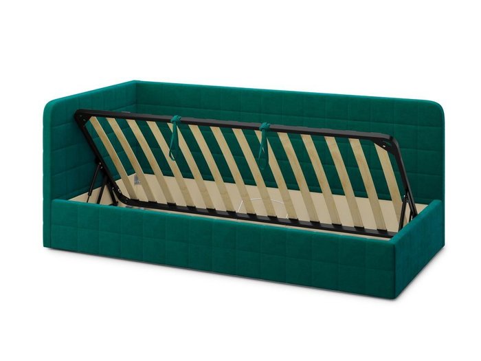 Кровать с подъемным механизмом Tichina left 90х200 зеленого цвета