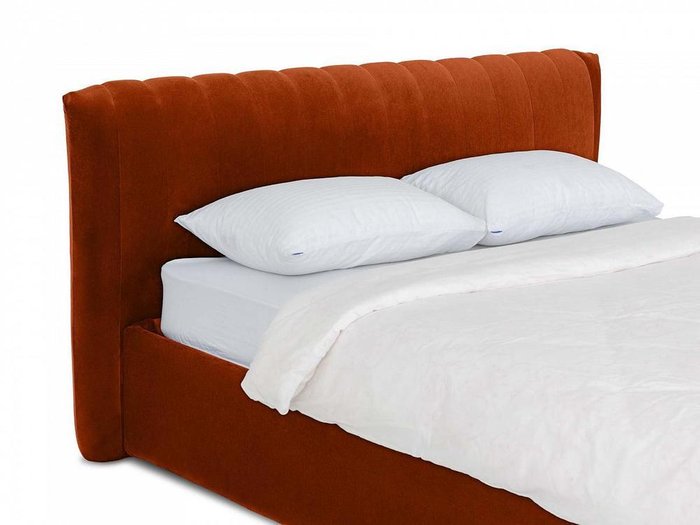 Кровать Queen Anastasia Lux терракотового цвета 160х200 с подъемным механизмом