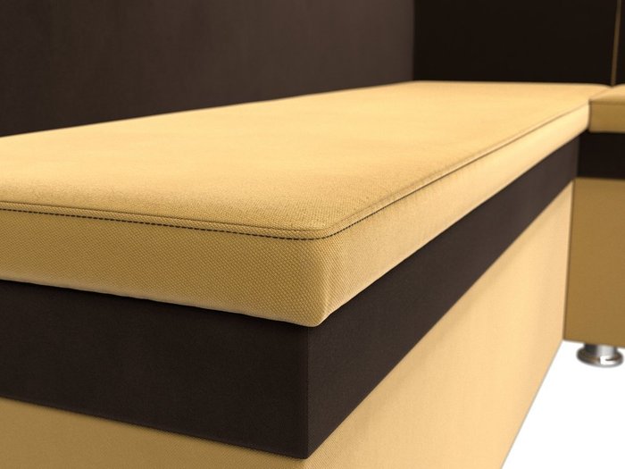 Угловой диван Уют желто-коричневого цвета