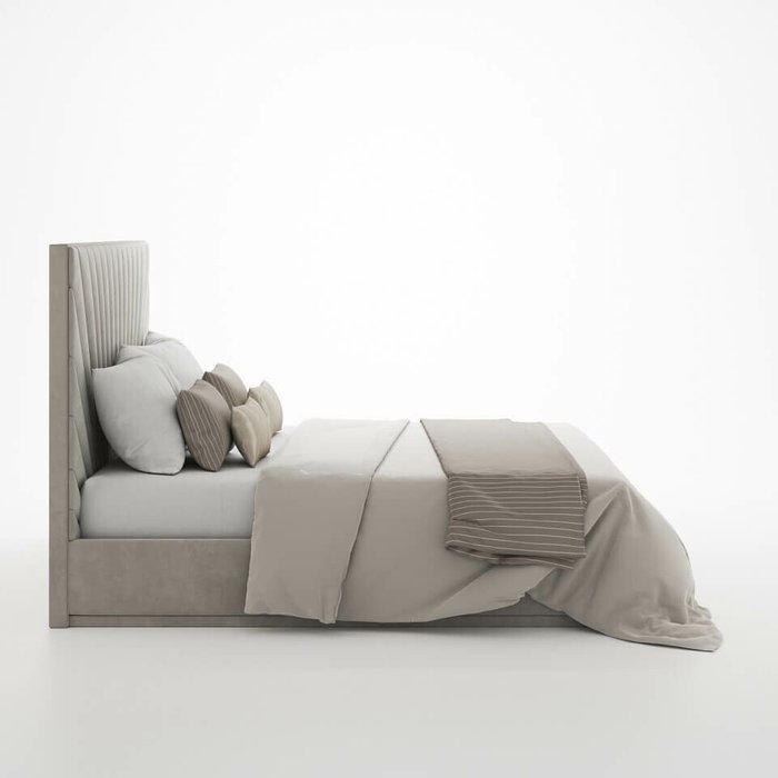 Кровать Deco 200х200 светло-серого цвета