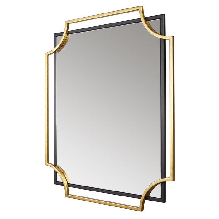 Зеркало настенное Инсбрук в черно-золотой раме