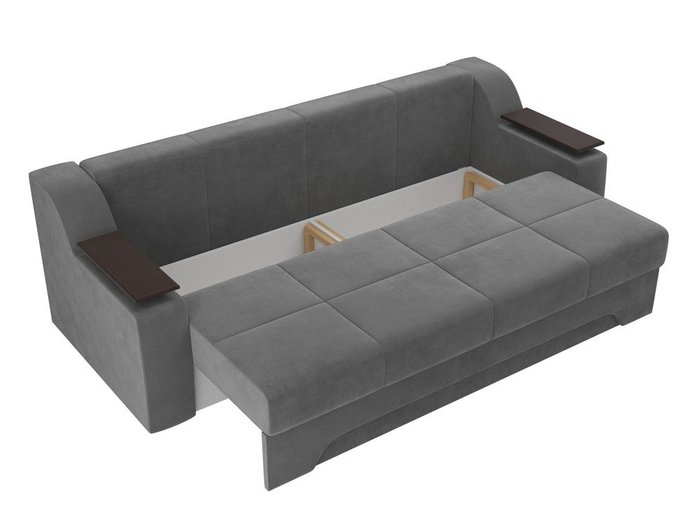 Прямой диван-кровать Сенатор серого цвета