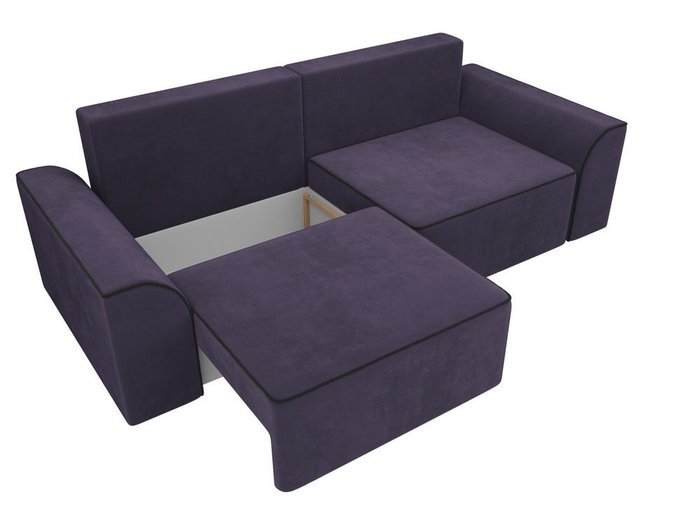 Прямой диван-кровать Вилсон фиолетового цвета
