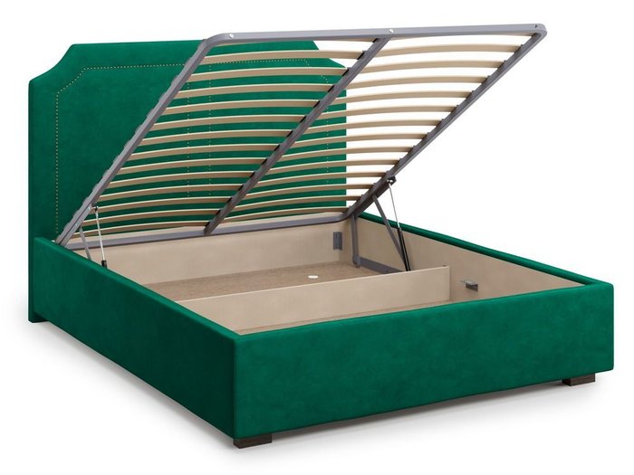 Кровать с подъемным механизмом Lago 140х200 зеленого цвета