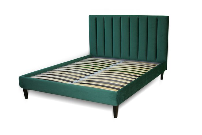 Кровать Клэр 140х200 зеленого цвета с подъемным механизмом