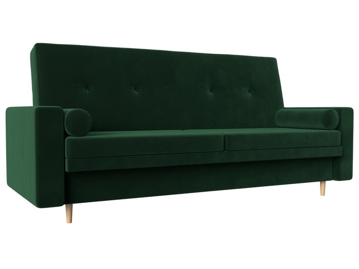Прямой диван-кровать Белфаст зеленого цвета (книжка)