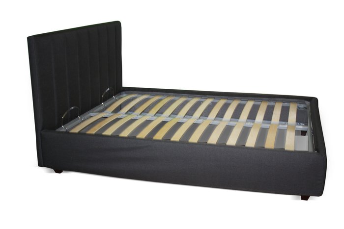 Кровать Клэр 200х200 черного цвета с подъемным механизмом