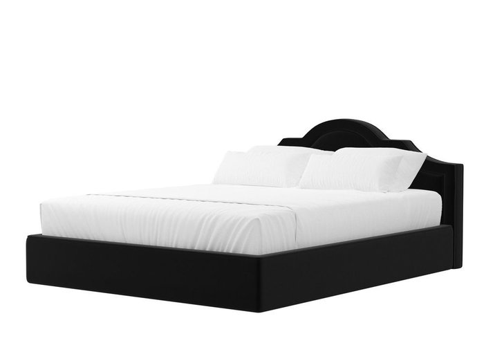 Кровать Афина 200х200 черного цвета с подъемным механизмом 