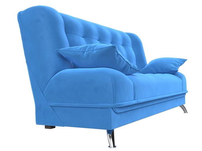 Прямой диван-кровать Анна синего цвета - лучшие Прямые диваны в INMYROOM