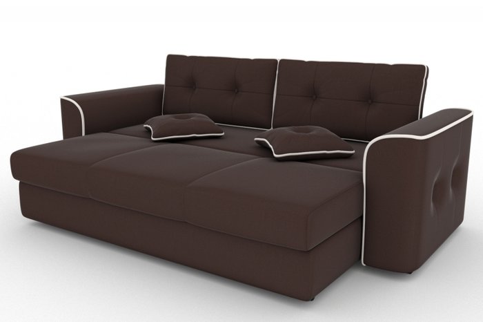 Прямой диван-кровать Narvik коричневого цвета