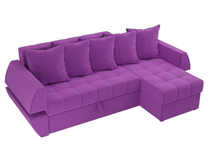 Угловой диван Атлантида фиолетового цвета