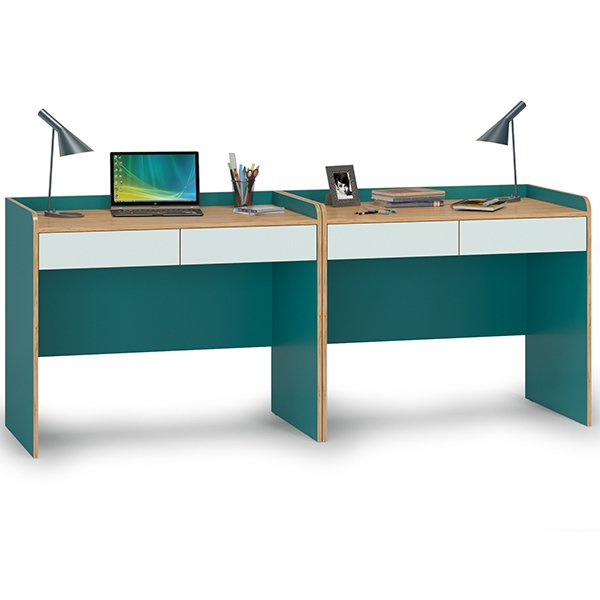 Два письменных стола Гудвин зеленого цвета