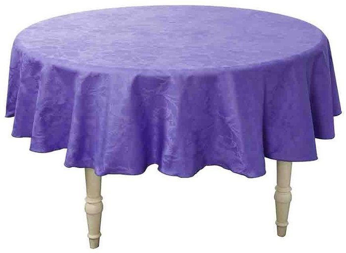 Скатерть круглая Лаванда 180х180 фиолетового цвета