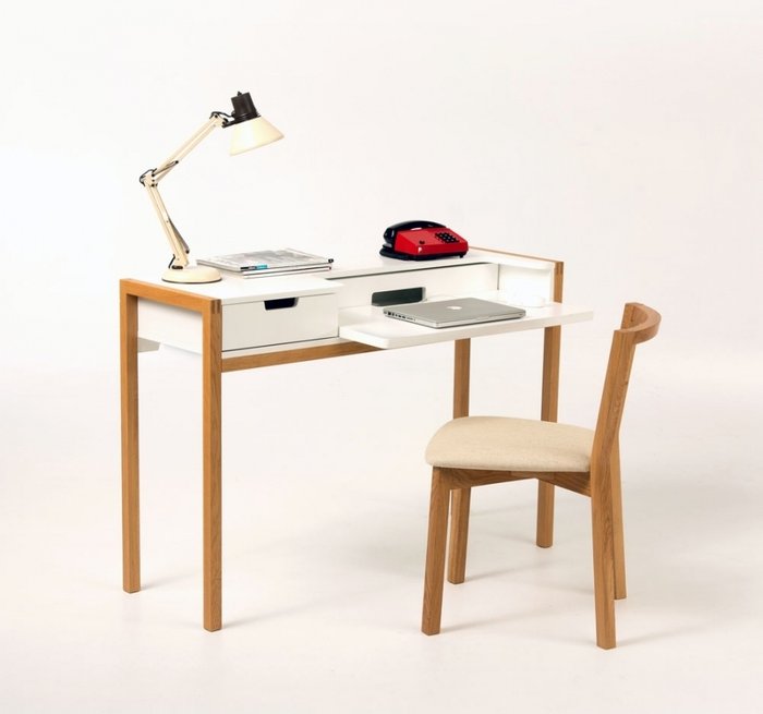 Письменный стол Farringdon Laptop Desk белого цвета
