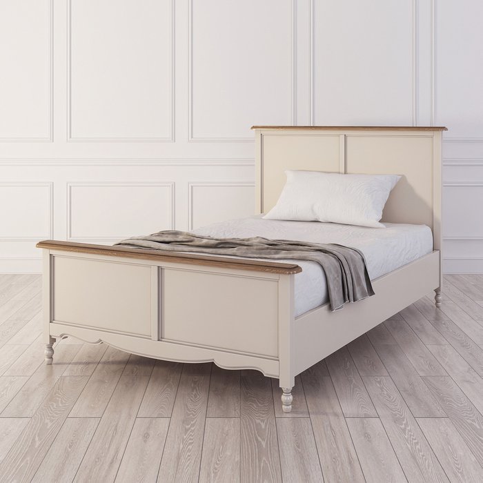 Кровать односпальная Leblanc бежевого цвета 120х200