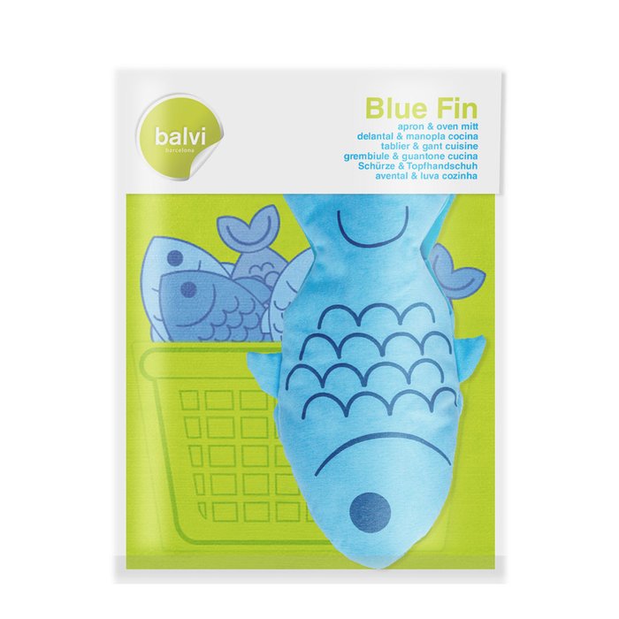 Комплект фартука и прихватки Blue Fin зеленого цвета