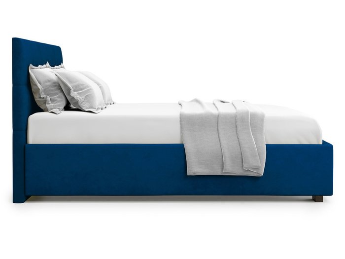 Кровать Garda 160х200 синего цвета с подъемным механизмом 