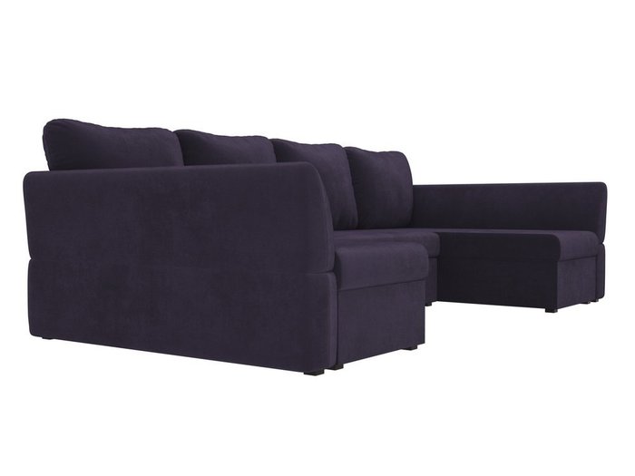Угловой диван-кровать Гесен фиолетового цвета - лучшие Угловые диваны в INMYROOM