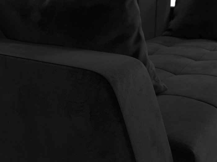 Прямой диван-кровать Малютка черного цвета