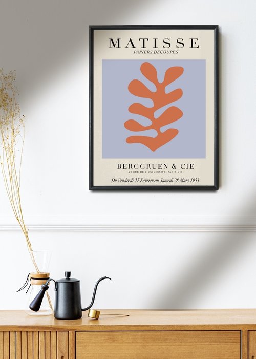 Постер Matisse Papiers Decoupes Coral 30х40 в раме черного цвета
