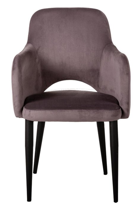 Стул-кресло Ledger коричневого цвета на черных ножках
