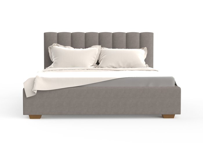 Кровать Клэр 180х200 серого цвета с подъемным механизмом 