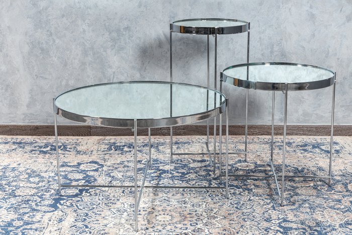 Приставной столик Gatsby S серебряного цвета