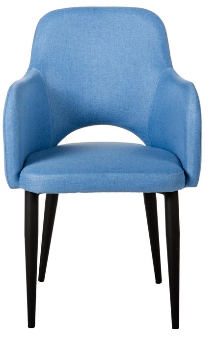 Стул-кресло Ledger голубого цвета на черных ножках