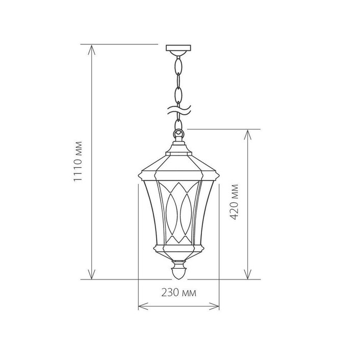 Уличный подвесной светильник Virgo H из металла цвета черное золото  - купить Подвесные уличные светильники по цене 6330.0
