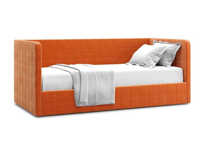 Кровать с подъемным механизмом Brenta 120х200 оранжевого цвета