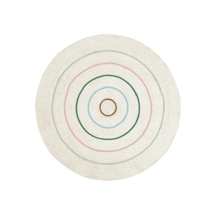 Круглый ковер Daiana диаметр 120 бежевого цвета 