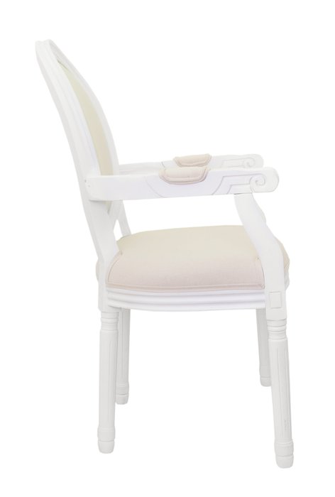 Стул Volker arm beige+white бежевого цвета - лучшие Обеденные стулья в INMYROOM