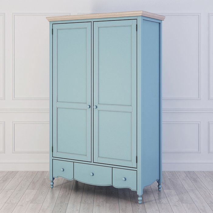 Шкаф двухстворчатый Leblanc голубого цвета 