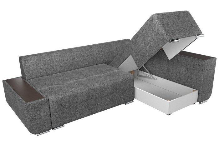 Угловой диван-кровать Амадэус люкс серого цвета