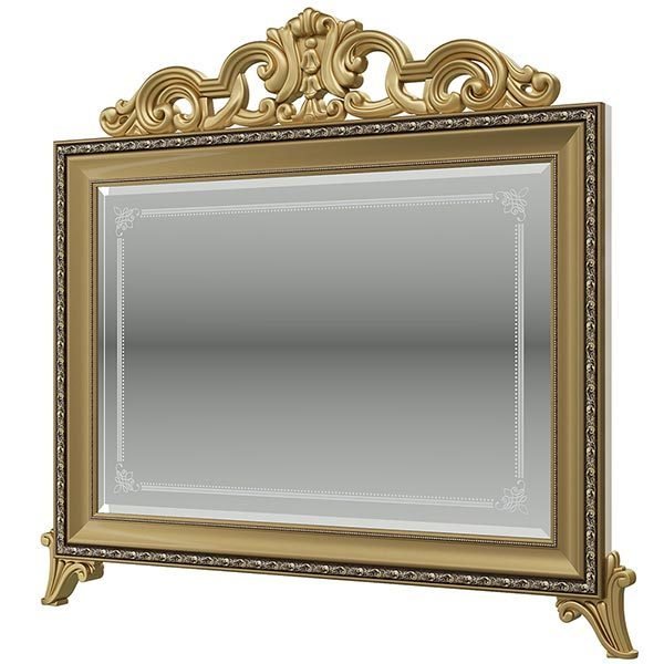 Настенное зеркало Версаль золотого цвета