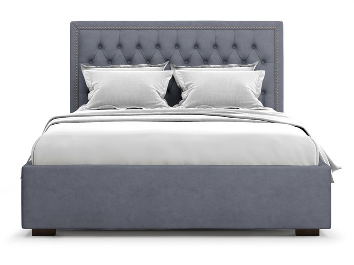 Кровать Orto без подъемного механизма 140х200 серого цвета