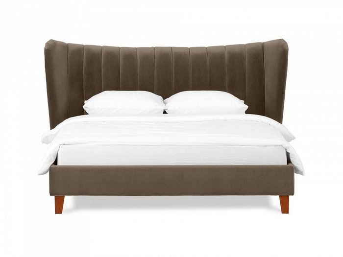 Кровать Queen II Agata L 160х200 темно-коричневого цвета