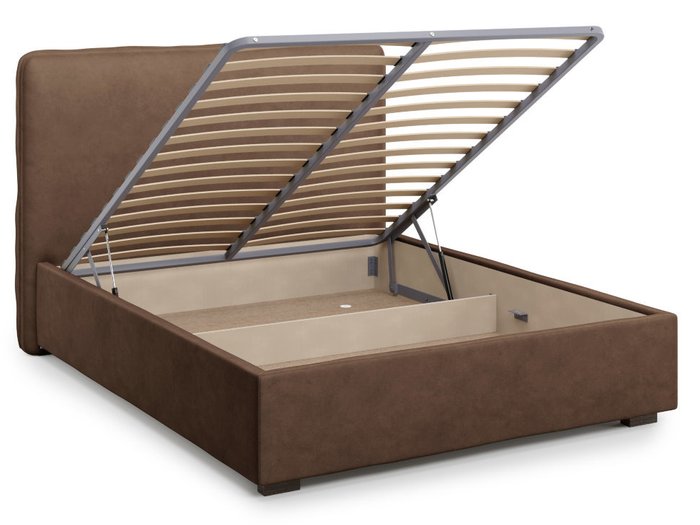 Кровать Brachano 180х200 коричневого цвета с подъемным механизмом 