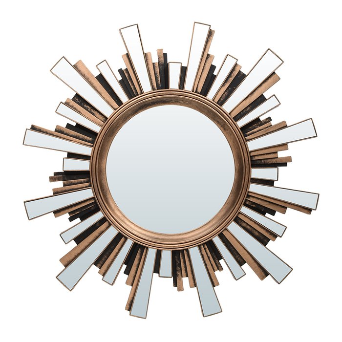 Зеркало настенное декоративное Комо коричневого цвета