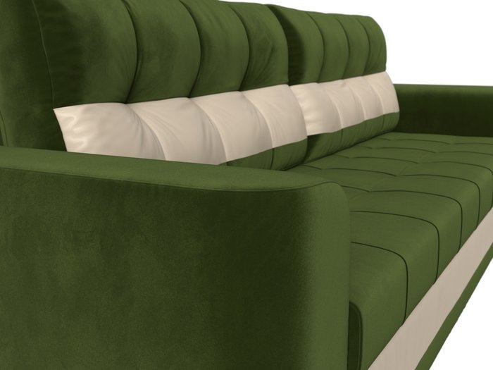 Прямой диван-кровать Честер  зелено-бежевого цвета