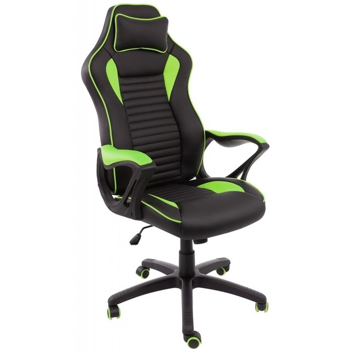 Офисное кресло Leon с зеленой отделкой