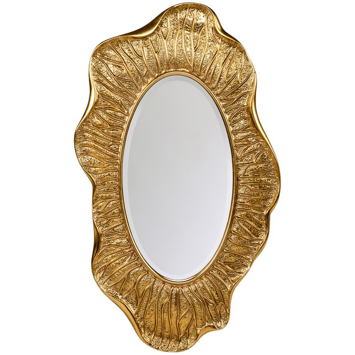 Настенное зеркало Гауди золотого цвета
