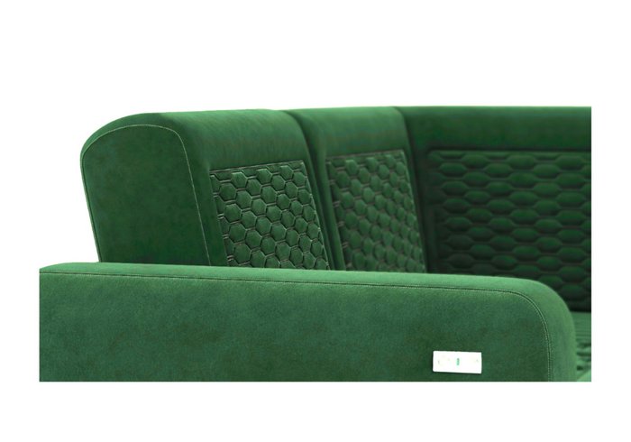 Модульный диван-кровать зеленого цвета