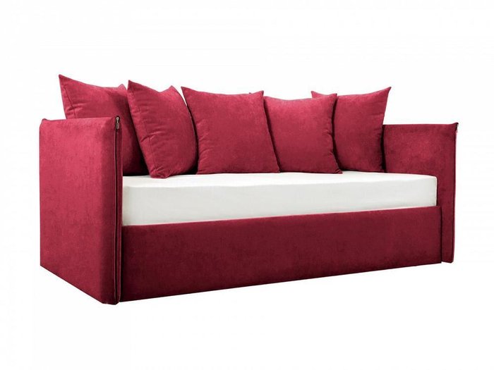 Кушетка-кровать Milano красного цвета